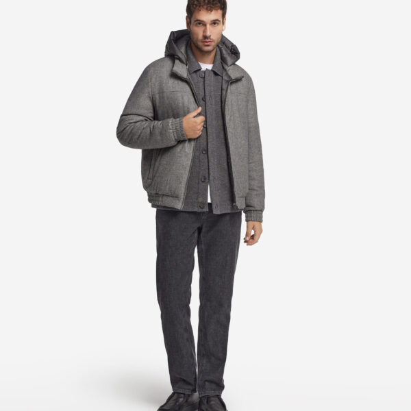 Reversible silk cashmere short quilted jacket