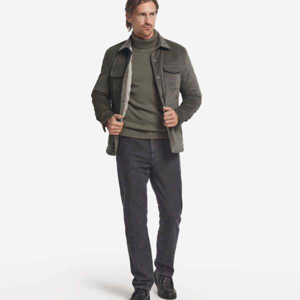 Cotton velvet overshirt