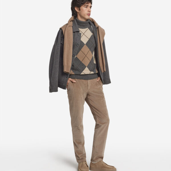 Ultrasoft Cashmere diamond-pattern turtleneck