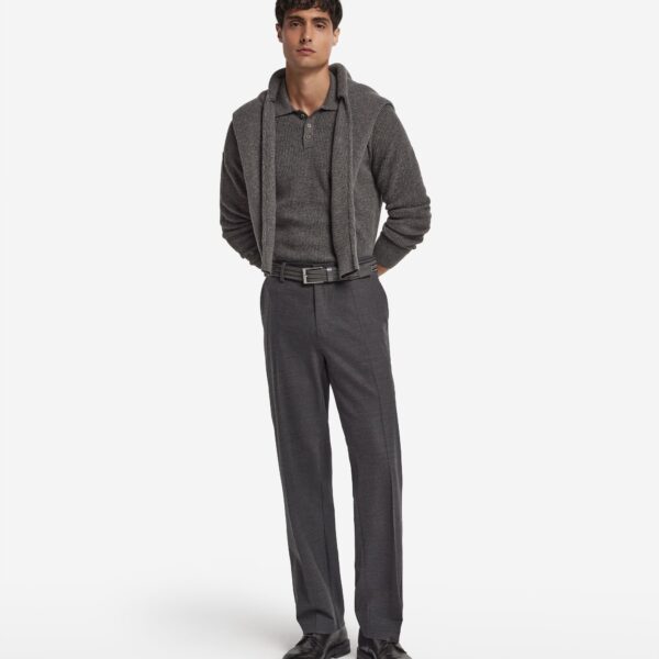 Ultrasoft Cashmere waffle stitch polo