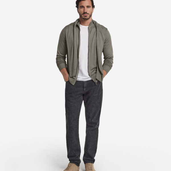 Cashmere Zippered Cardigan