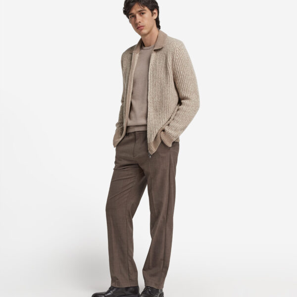 Undyed Ultrasoft Cashmere cardigan with zipper