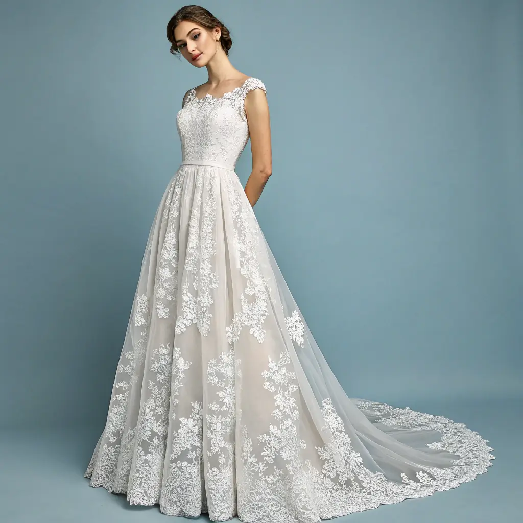 蕾丝晚礼服 - 品牌J